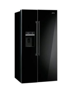 Smeg Sbs63Ned American Style 2-Door No Frost Fridge Freezer - Black